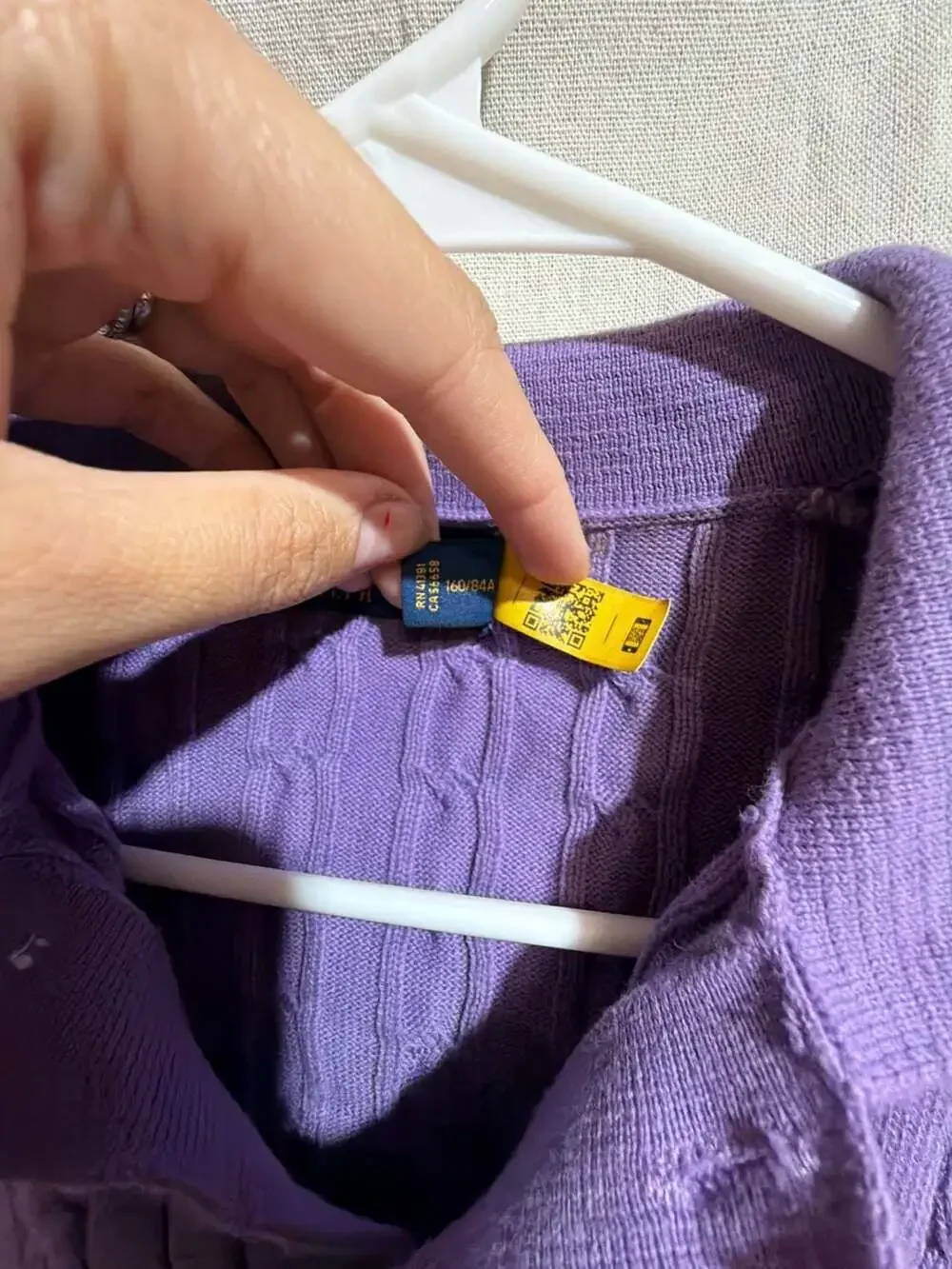 Polo Ralph Lauren Purple Cable-Knit Short Sleeve Polo Shirt
